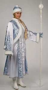 Карнавальный новогодний костюм Снегурочка «Боярская» для женщин