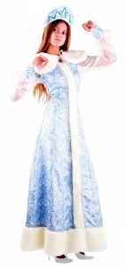 Карнавальный костюм «Снегурочка» шёлк для взрослых