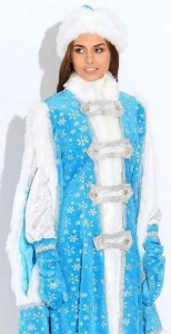 Карнавальный новогодний костюм Снегурочка «Боярыня» для взрослых