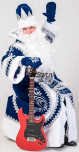 Карнавальный костюм Дед Мороз «Купеческий» (синий) для взрослых