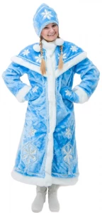 Карнавальный новогодний костюм Снегурочка «Люкс» для взрослых