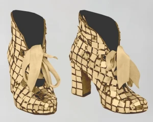 Зеркальная обувь «Ботильоны» на каблуке